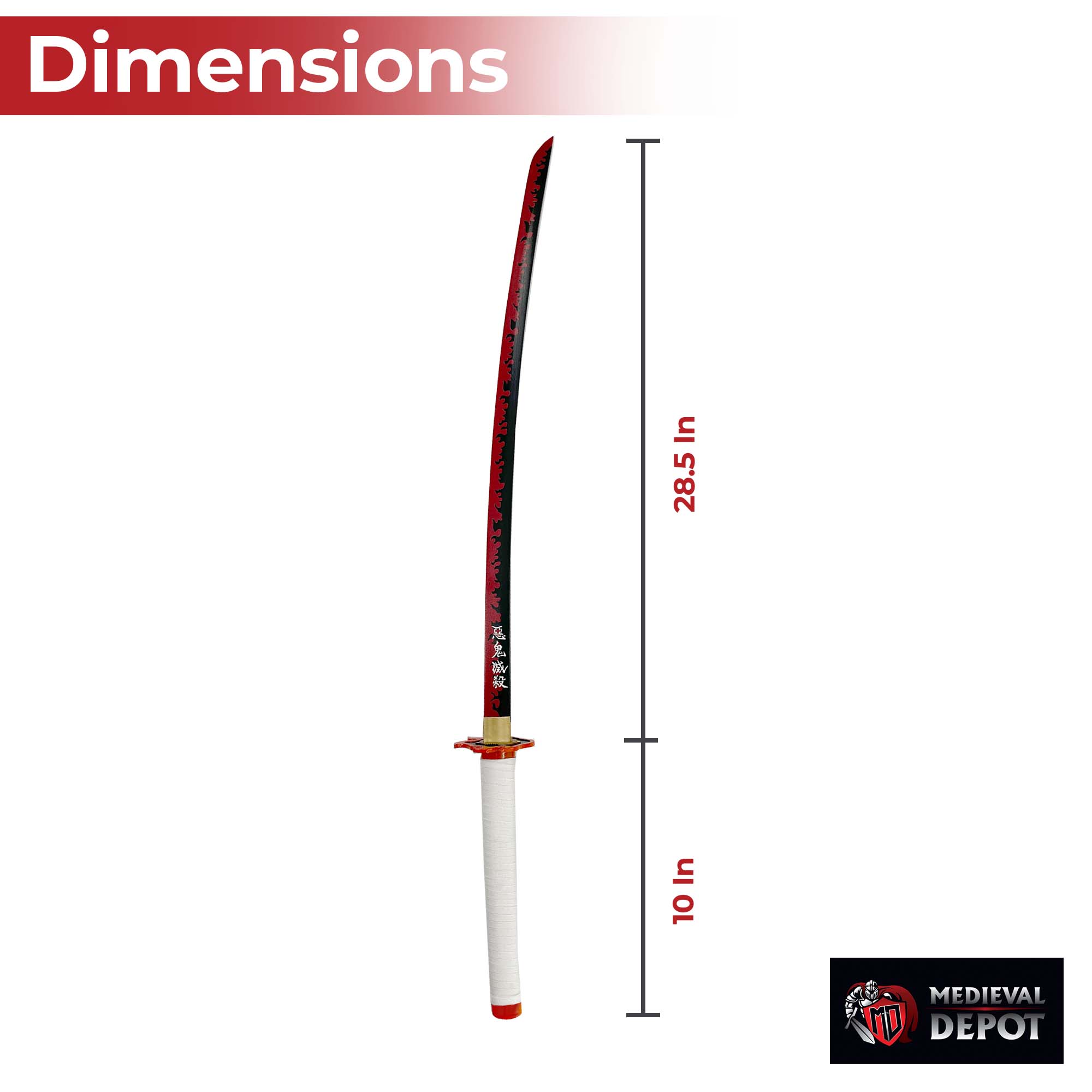 Kyojuro Rengoku - Flame Nichirin Katana (Replica)