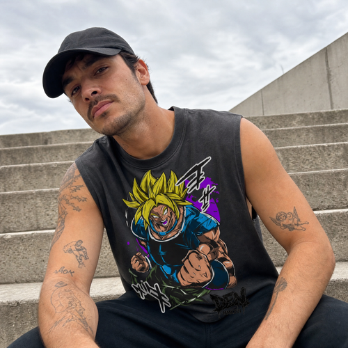 Broly Reverse Washed Tank Top