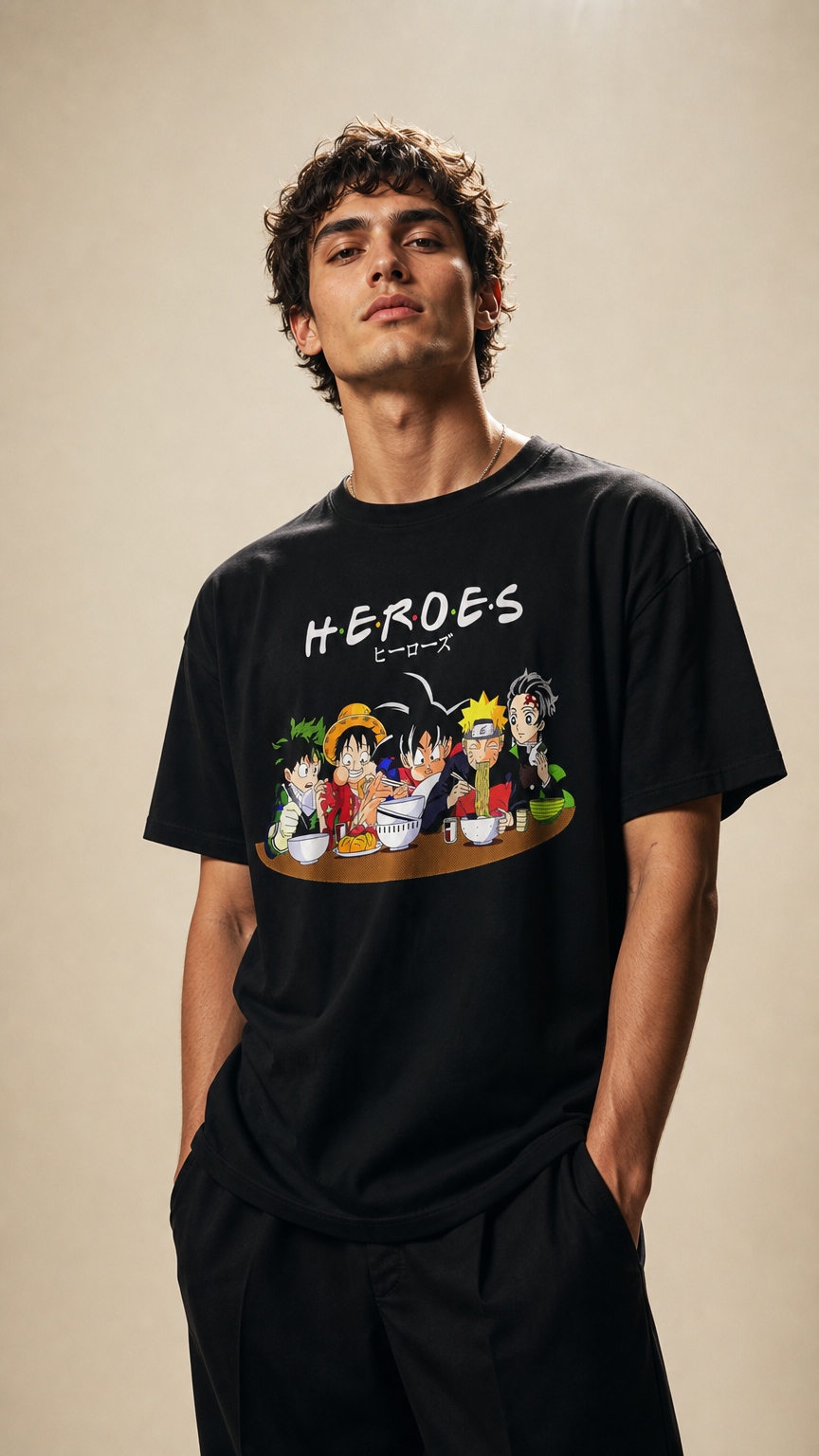 H.E.R.O.E.S  Oversized Cotton Tee