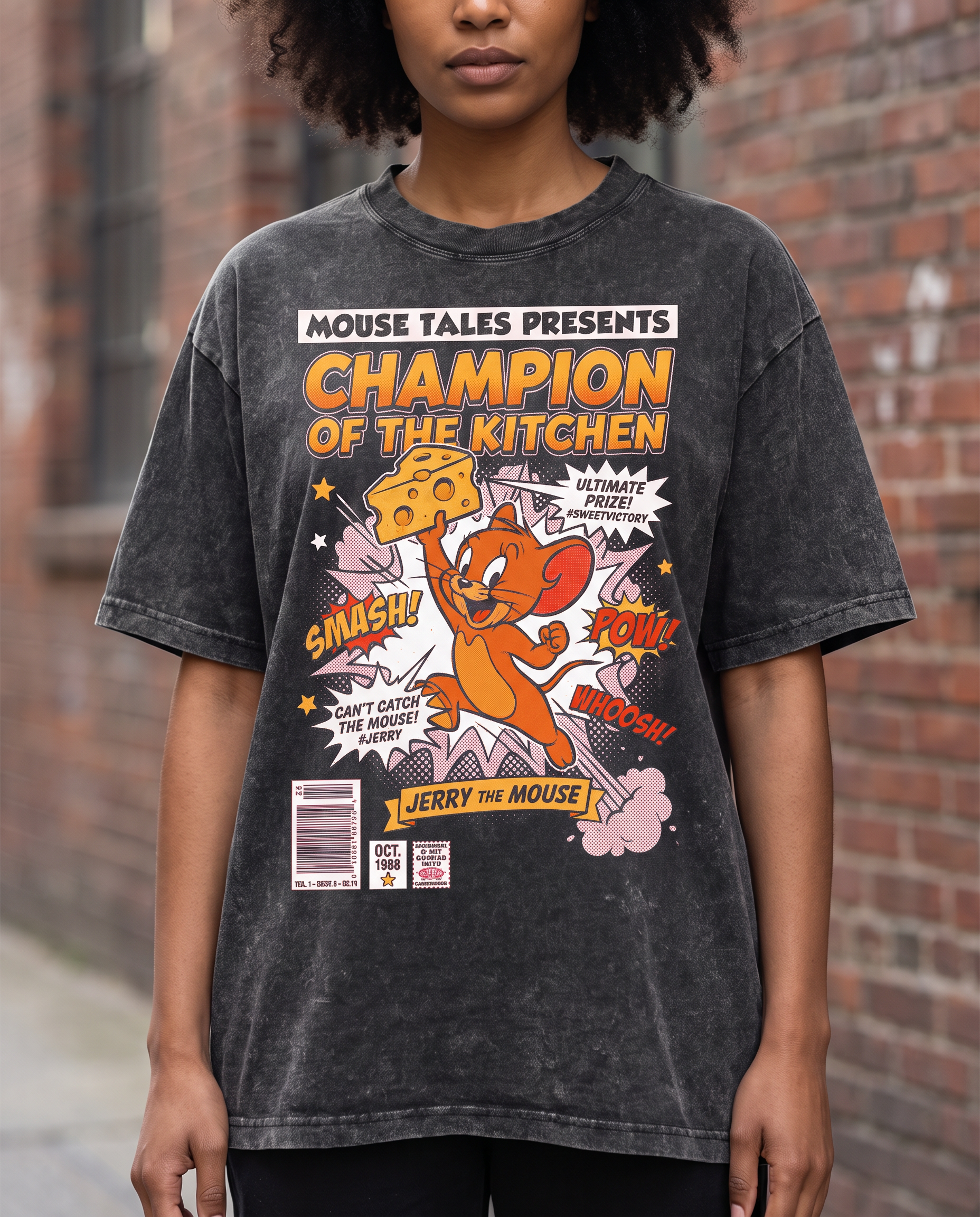 Jerry the Mouse Snow-Washed Tee