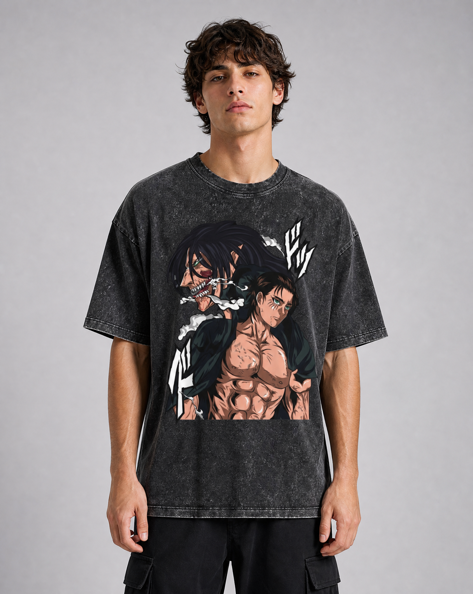 Eren Yeager Snow Washed Tee