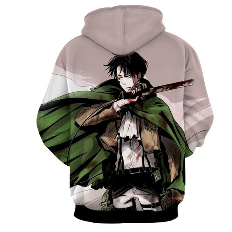 Attack on Titan – Levi 3D Hoodie – Humanity’s Strongest Edition