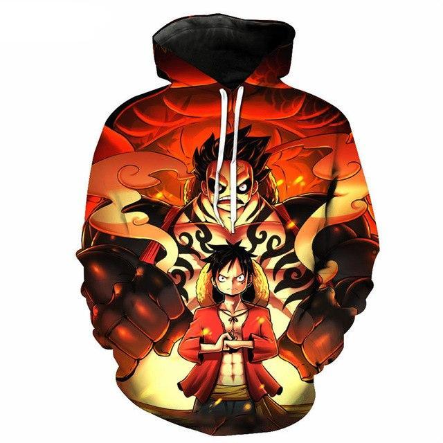 One Piece – Monkey D. Luffy 3D Hoodie – Pirate King Edition